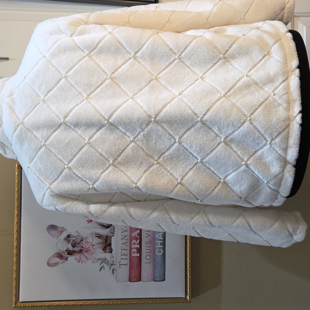 Nwt XL Sabrina Lauren Cozy Cream Teddy Jacket for Women With Pearls - Picture 9 of 17